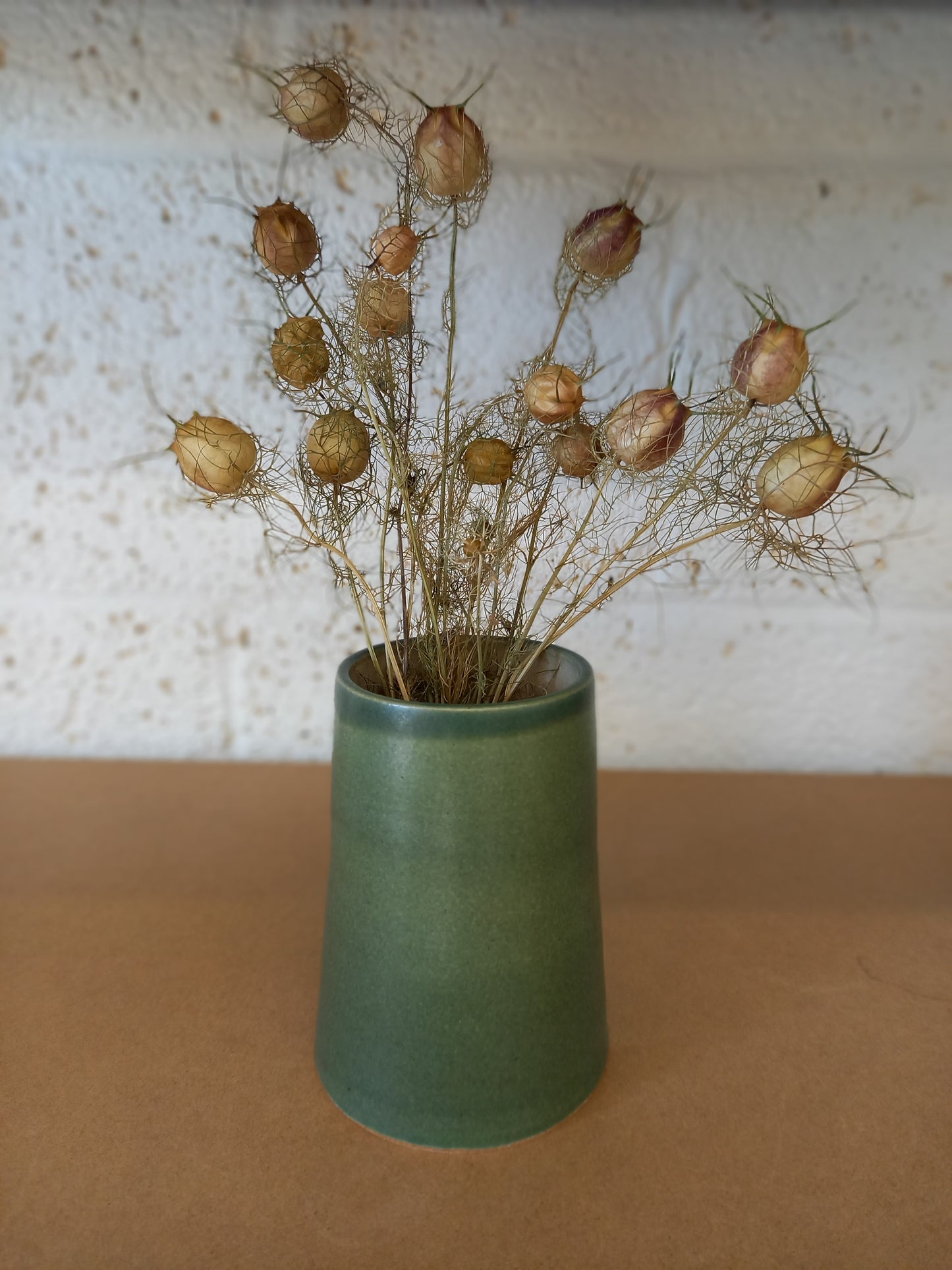 Satin Green Tall Vase