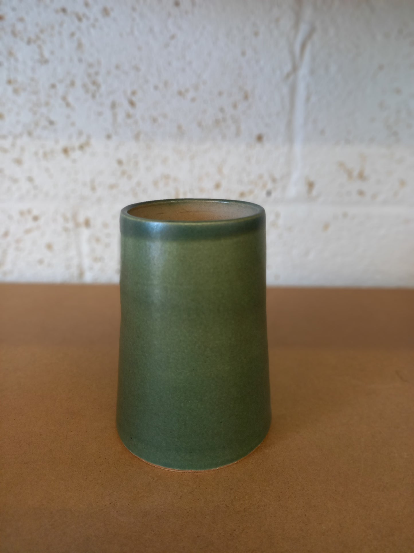 Satin Green Tall Vase